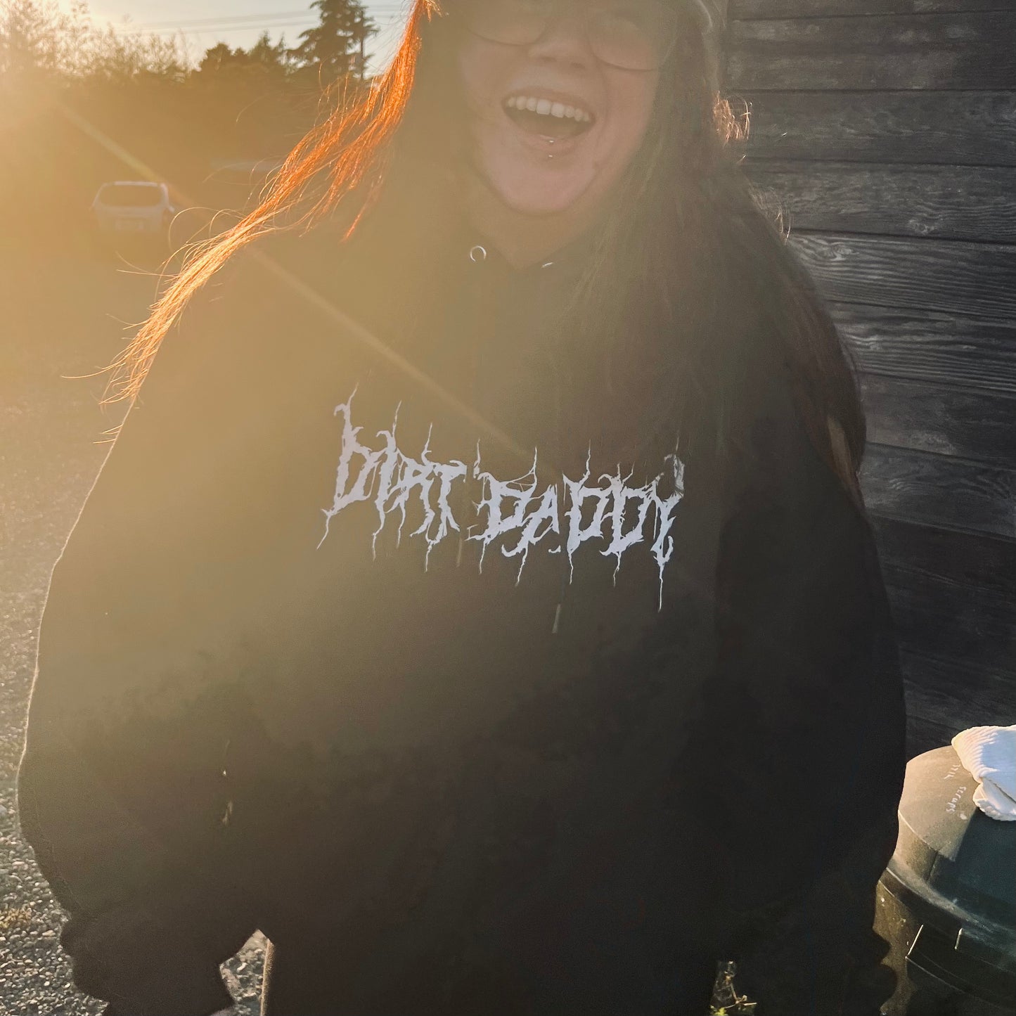 METAL AF DIRT DADDY HOODIE W/PALLET FIRE ON BACK